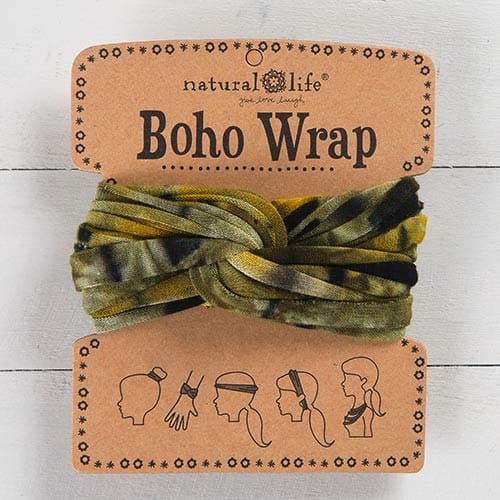 Boho Wrap Green Yellow Tie Dye