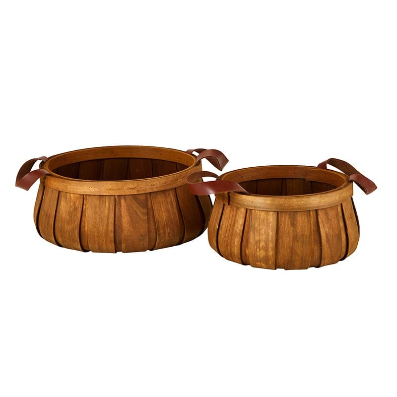 Wooden Chip Basket Set