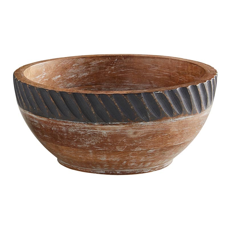 Carved Wooden Bowl - Size: Small