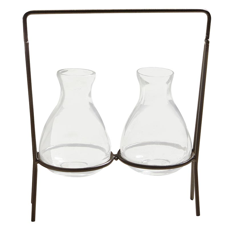 Conical Flask Vase Holder - Double
