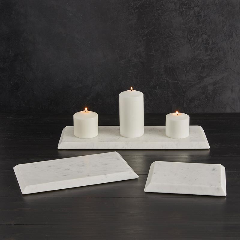 Marble Candle Stand - Size: Large, Large