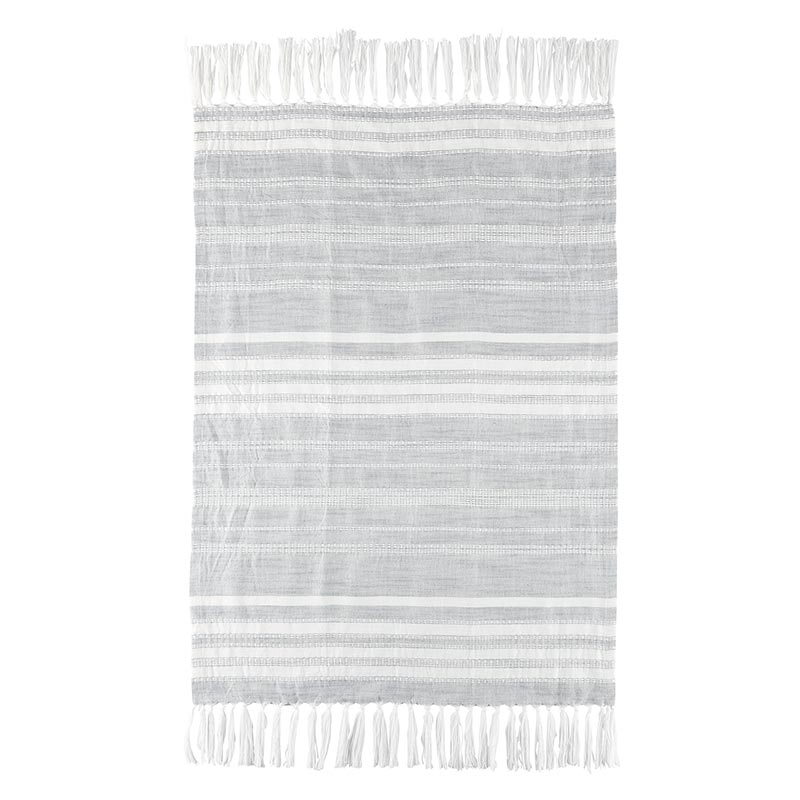 Hand Towel - Grey & White